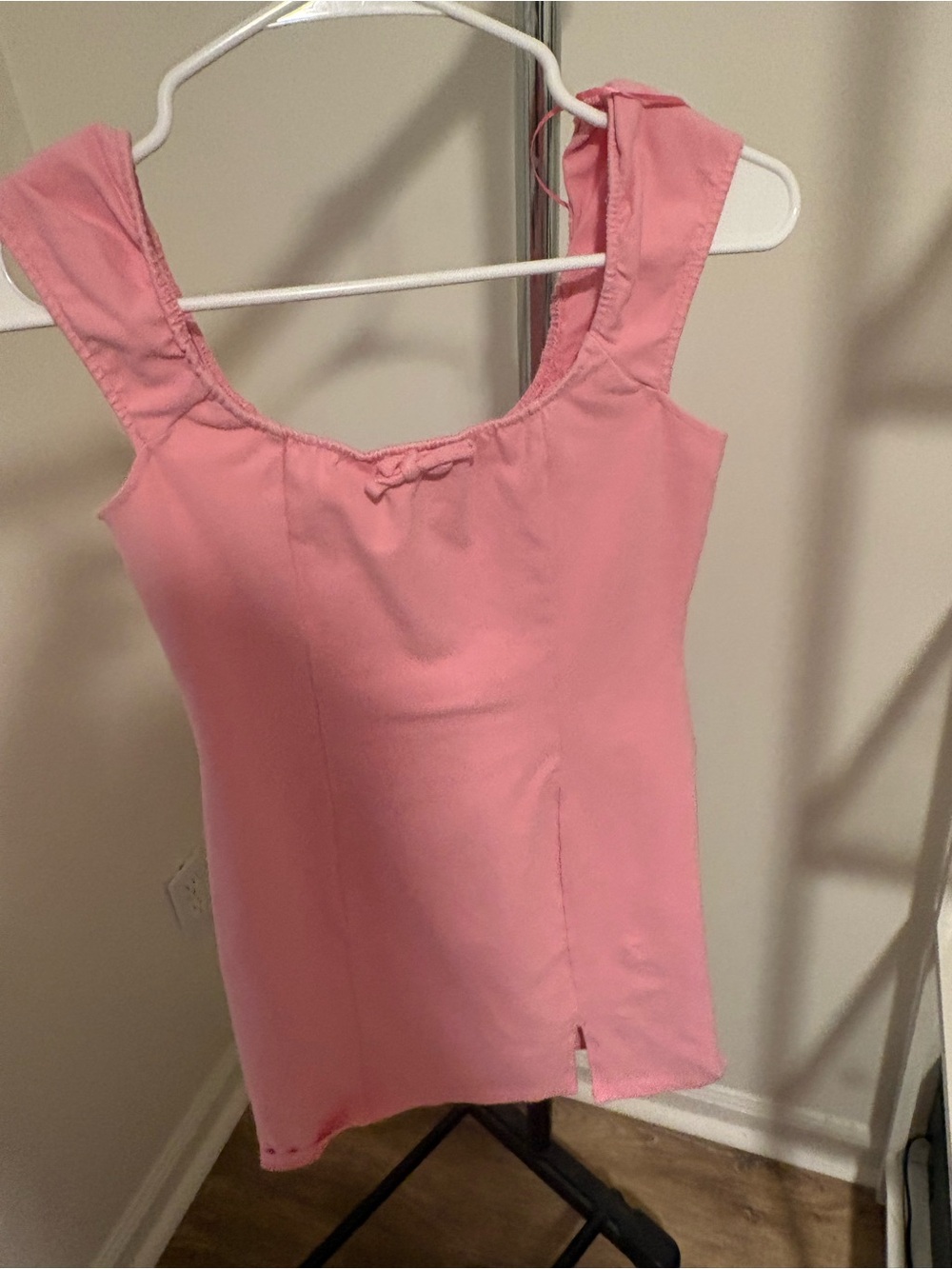 Urban Outfitters Sleeveless Pink Square-Neck Tank Top